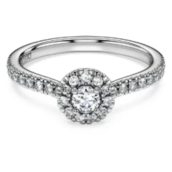 Anello solitario halo Eternity