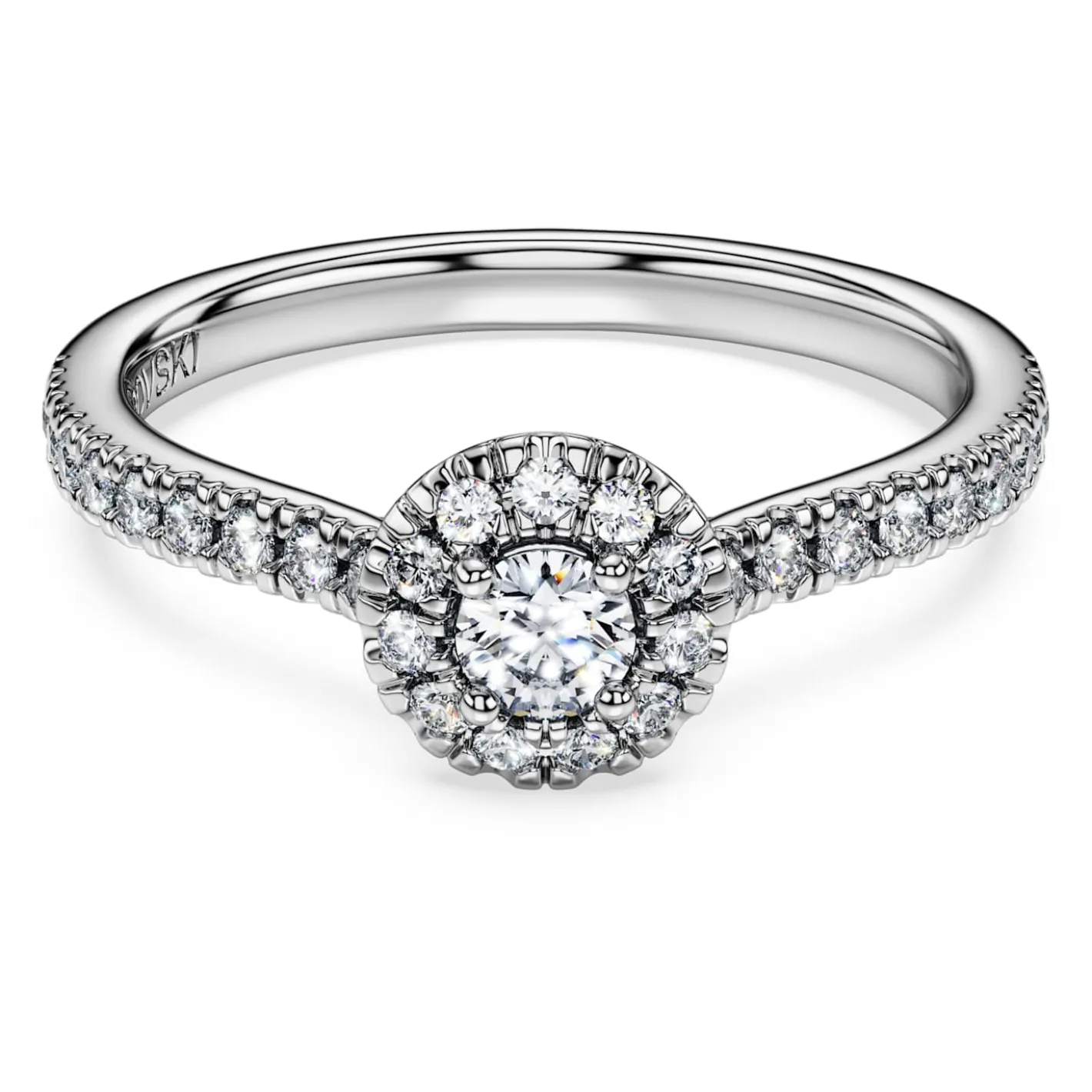 Anello solitario halo Eternity