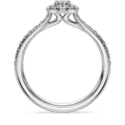Anello solitario halo Eternity