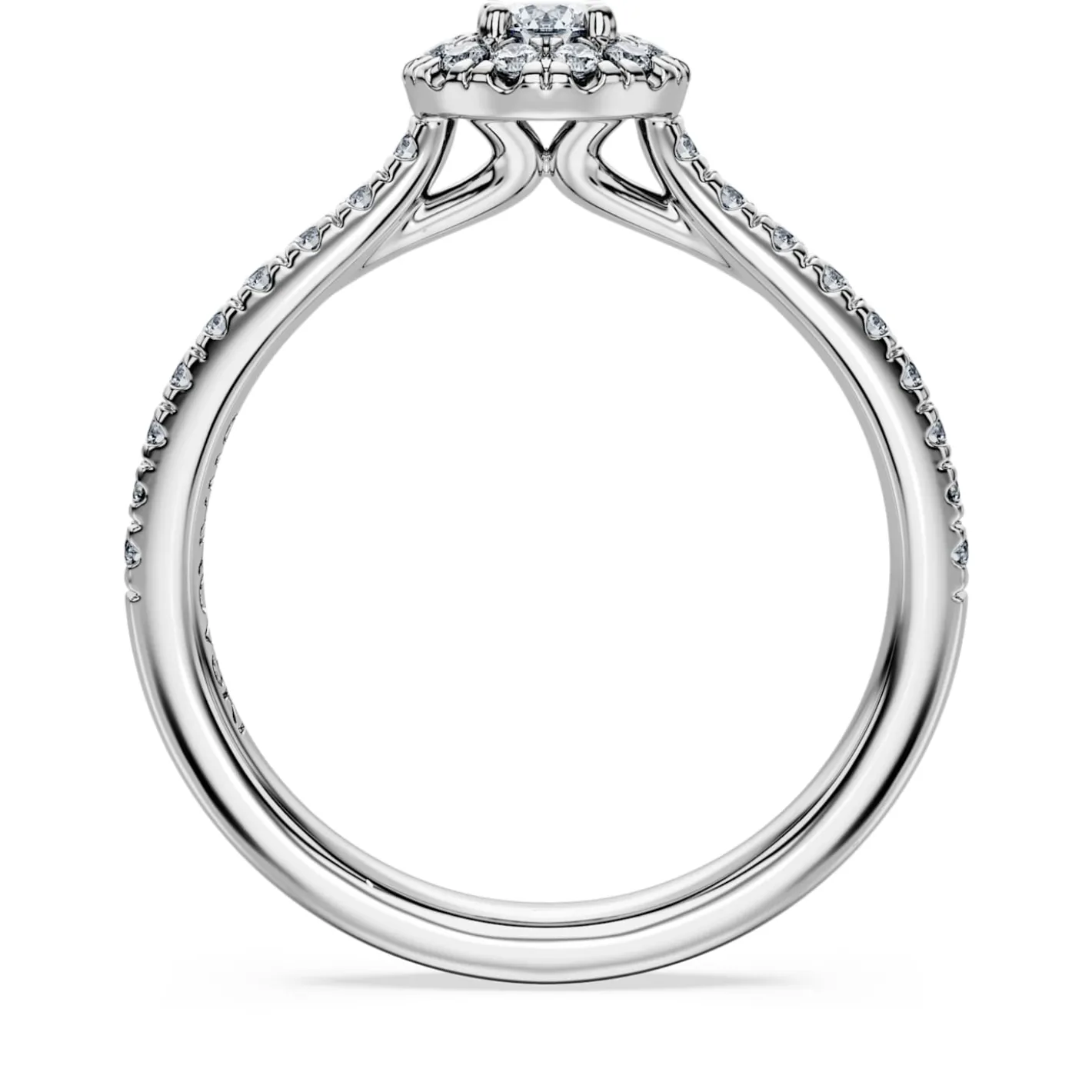 Anello solitario halo Eternity