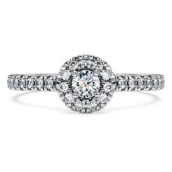Anello solitario halo Eternity
