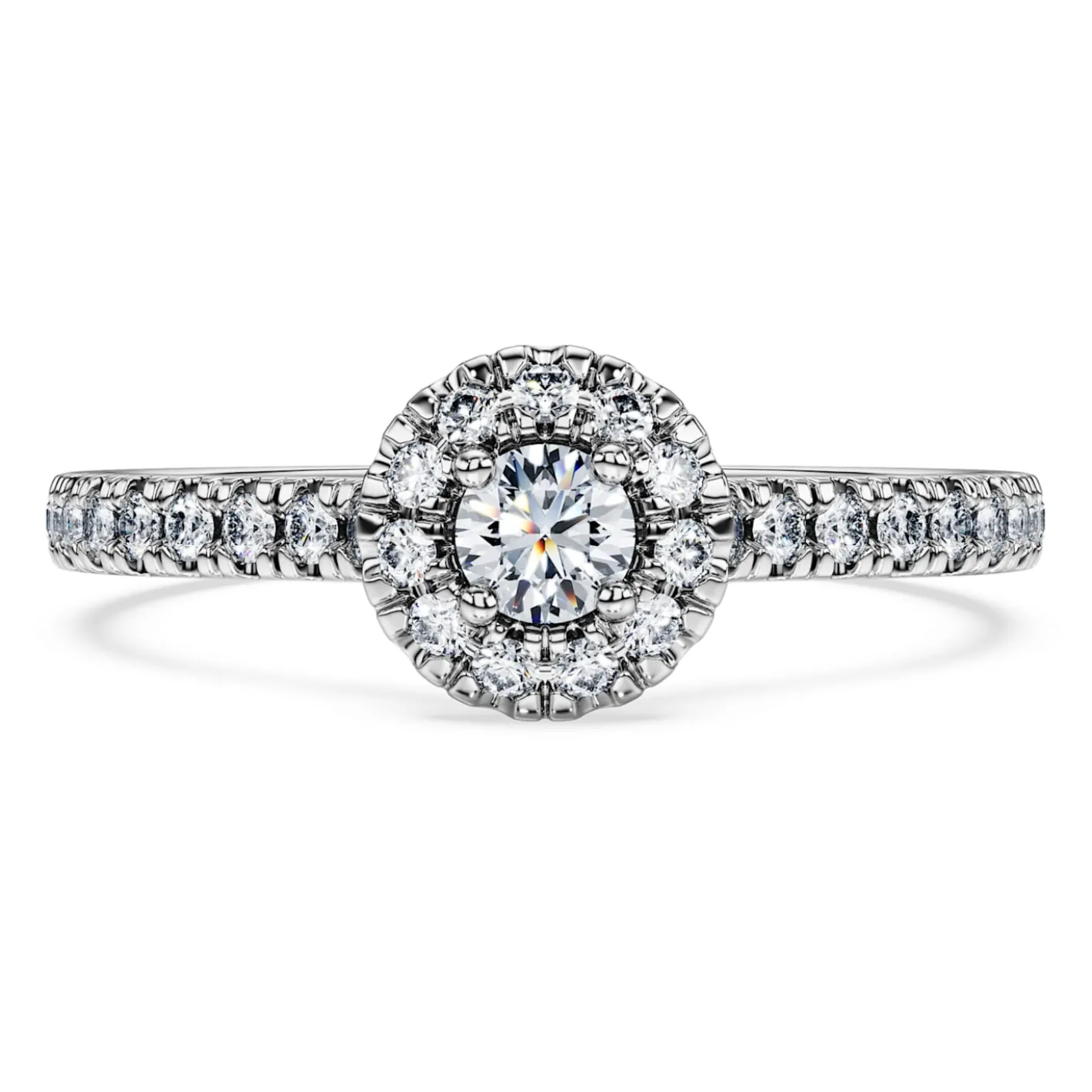 Anello solitario halo Eternity