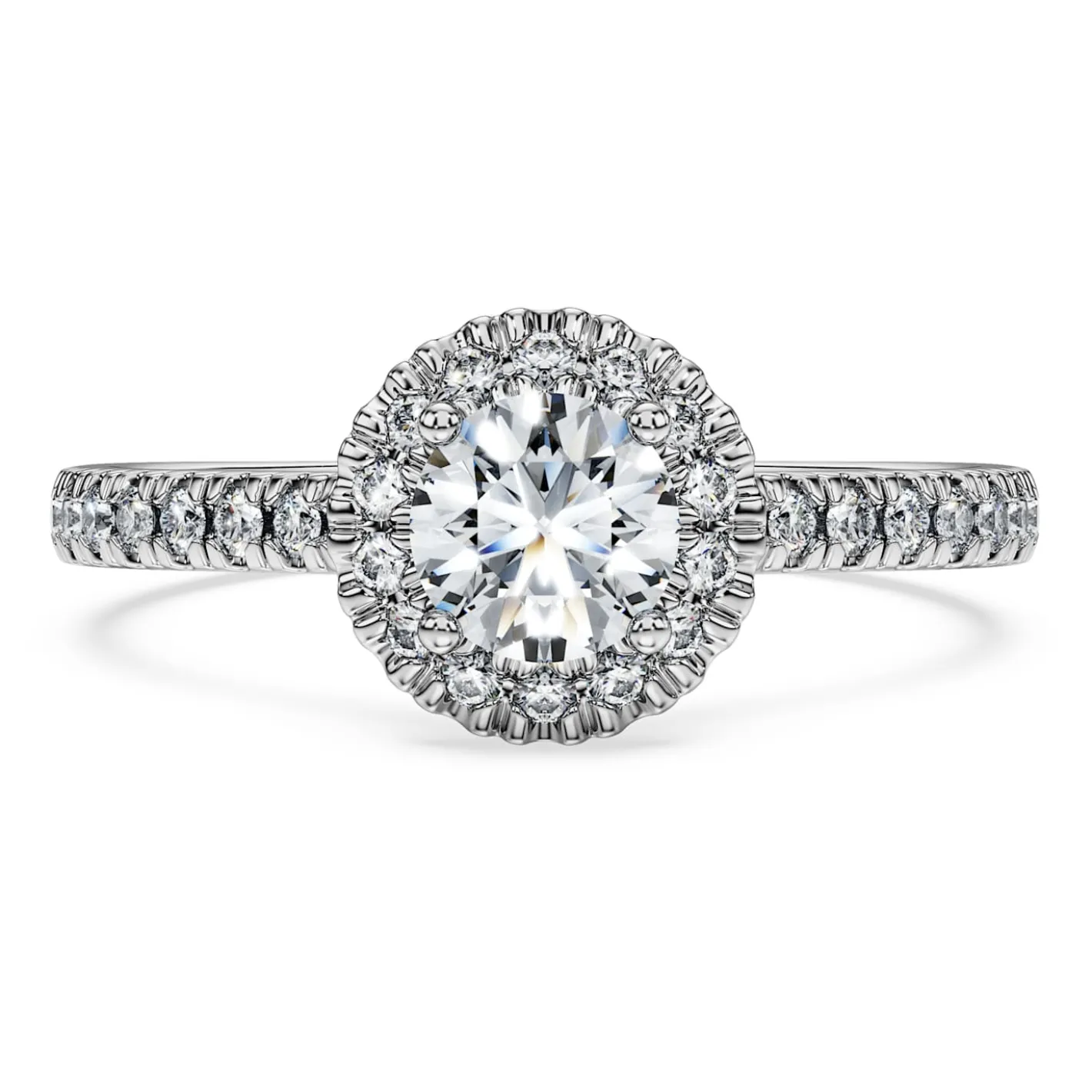Anello solitario halo Eternity