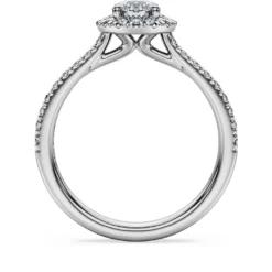 Anello solitario halo Eternity