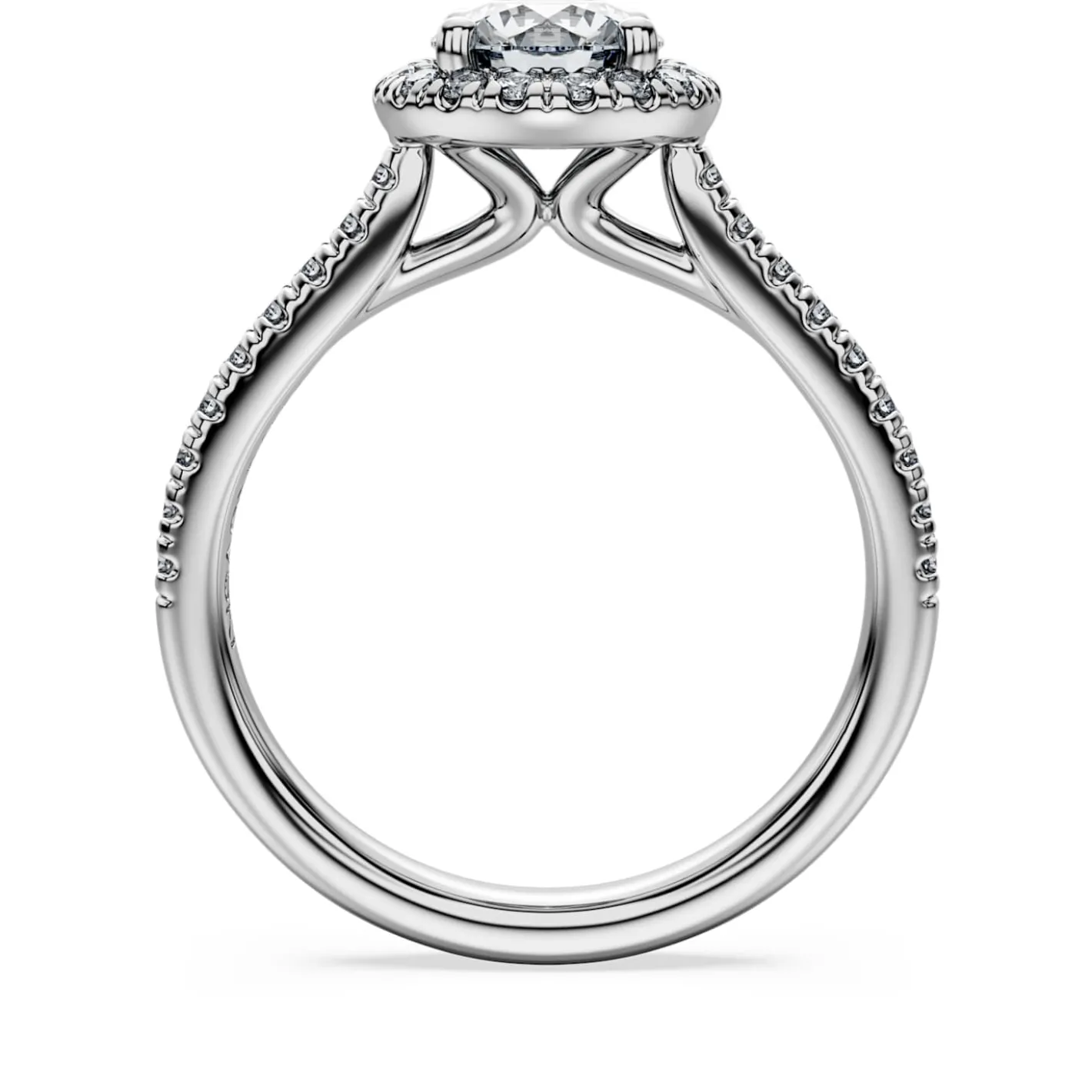 Anello solitario halo Eternity
