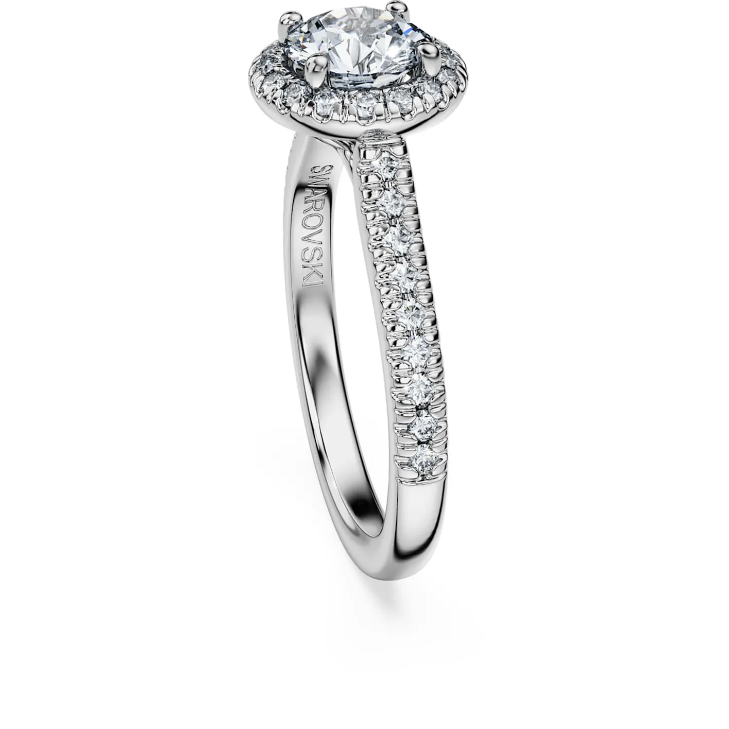 Anello solitario halo Eternity