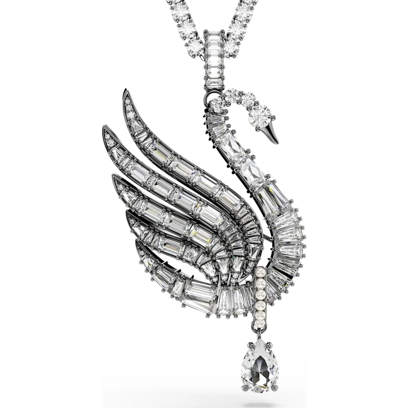Pendente e spilla Swan